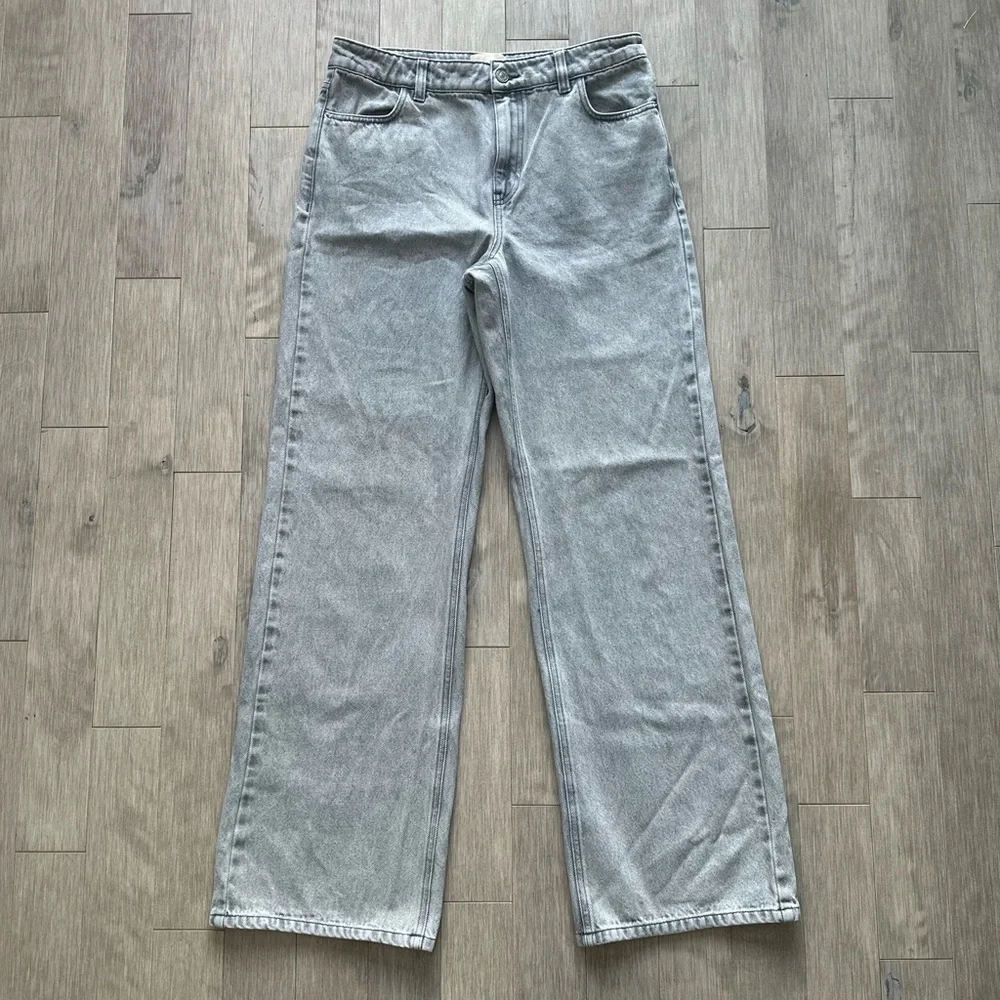 Sezane Gray Wide Leg‎ Trousers- Denim Size 40 - Picture 2 of 11